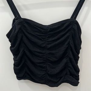 Rouched Black Baby Tank